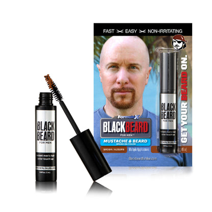 Blackbeard for Men Brush on Mustache & Beard Colour - Brown/Auburn