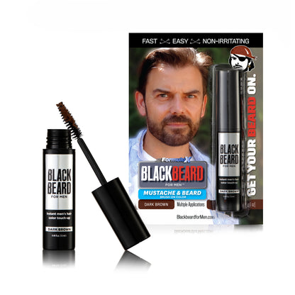 Blackbeard for Men Brush on Mustache & Beard Colour - Dark Brown